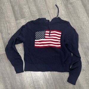 Universal Thread Navy Sweater with American Flag